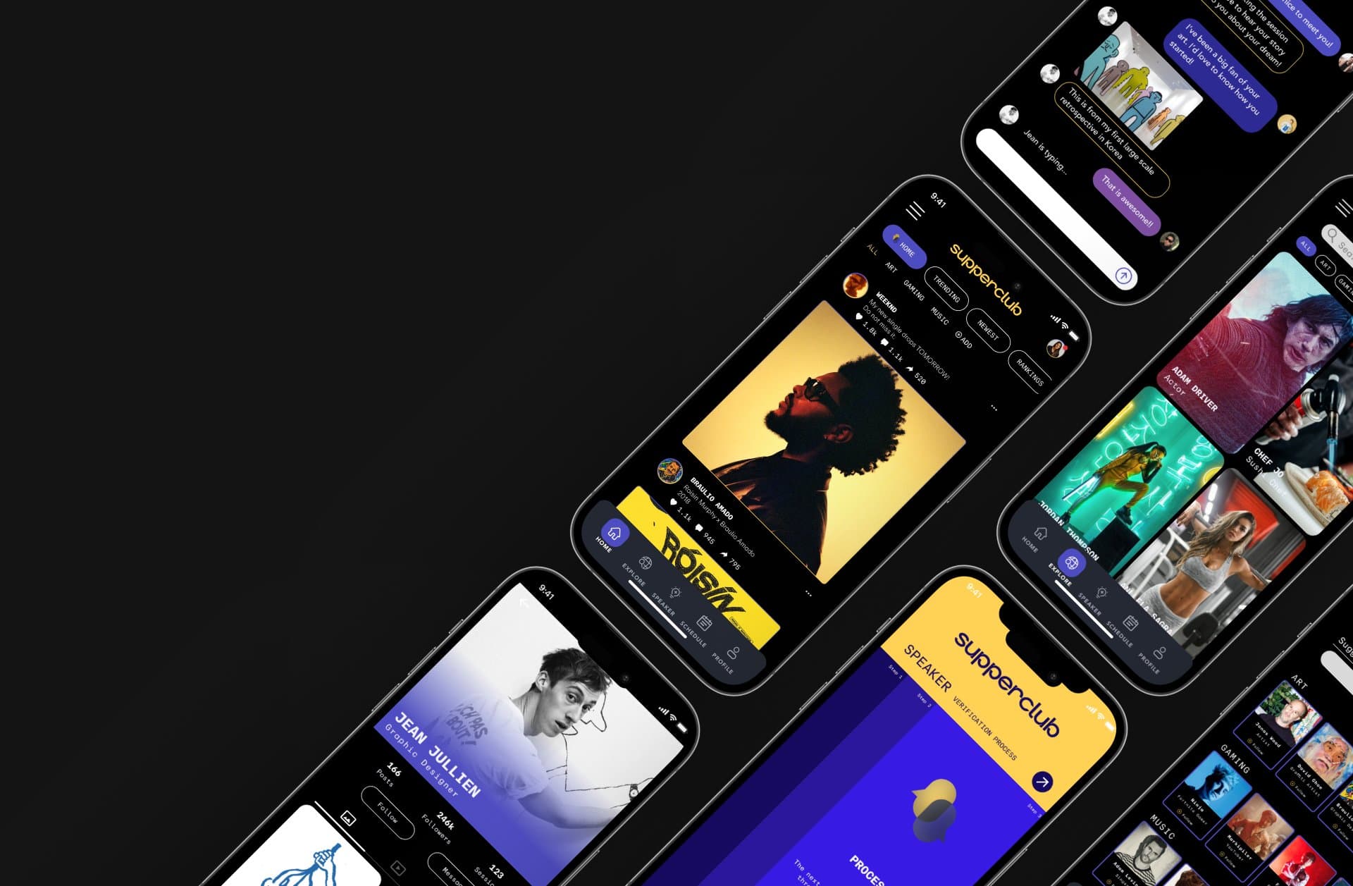 Supperclub app. Browse speakers, book sessions, connect.